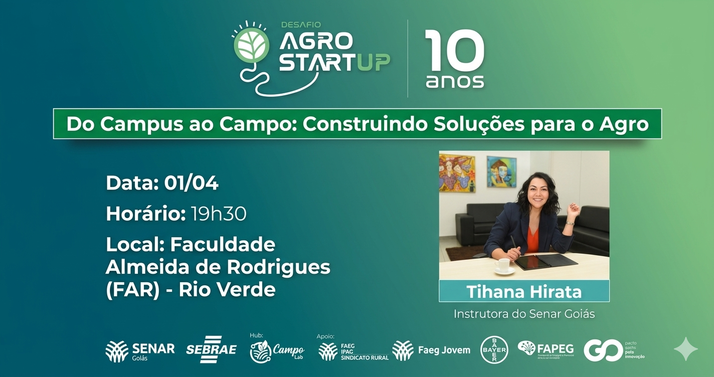 Palestra sobre o Desafio AgroStartup | 10 Anos